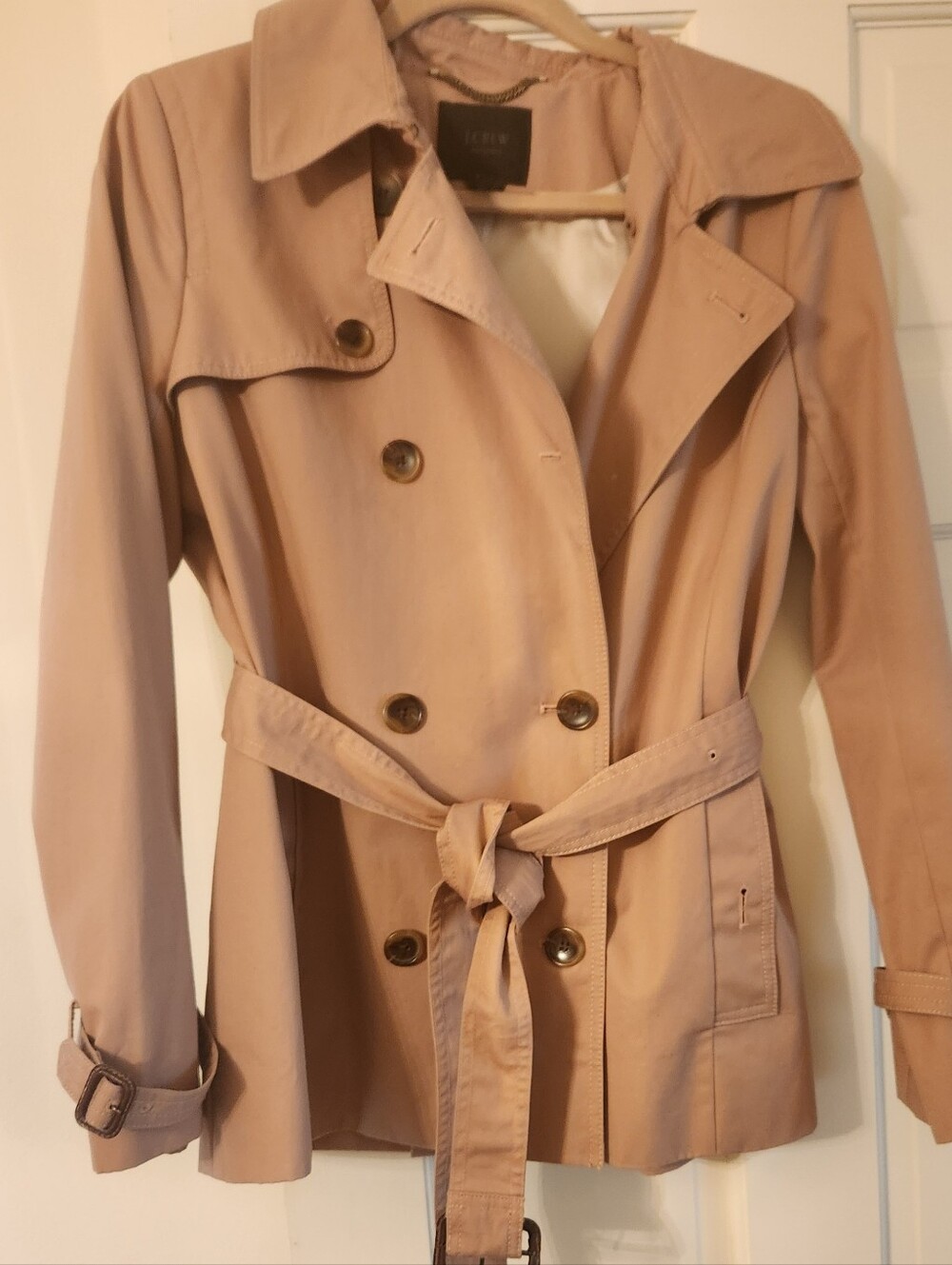 J CREW Light Brown Women's Trench Coat with Belt